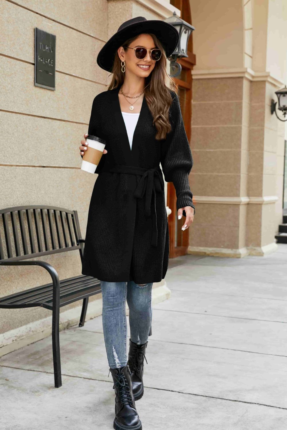 Light Lantern Sleeve Cardigan