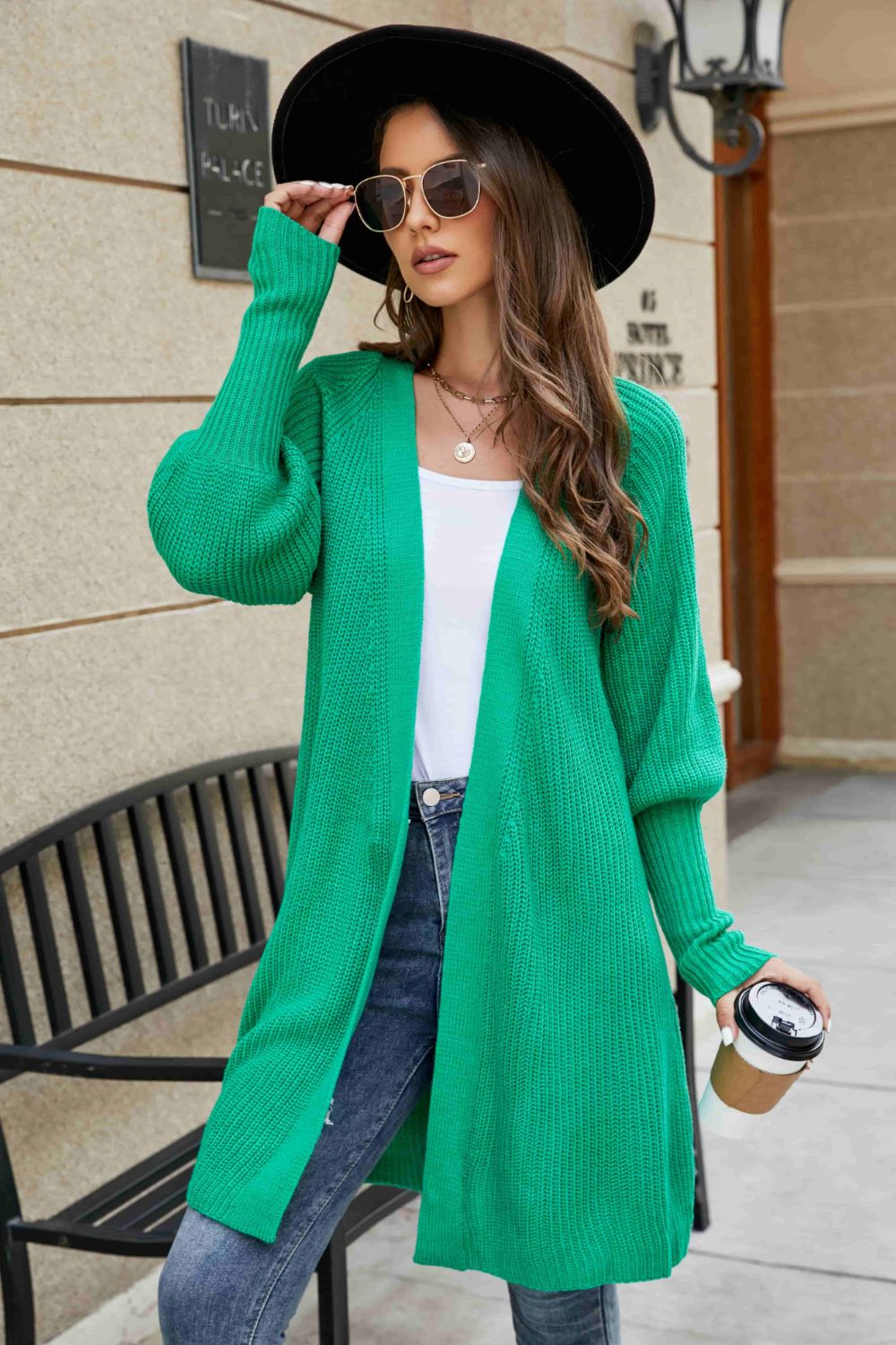 Light Lantern Sleeve Cardigan