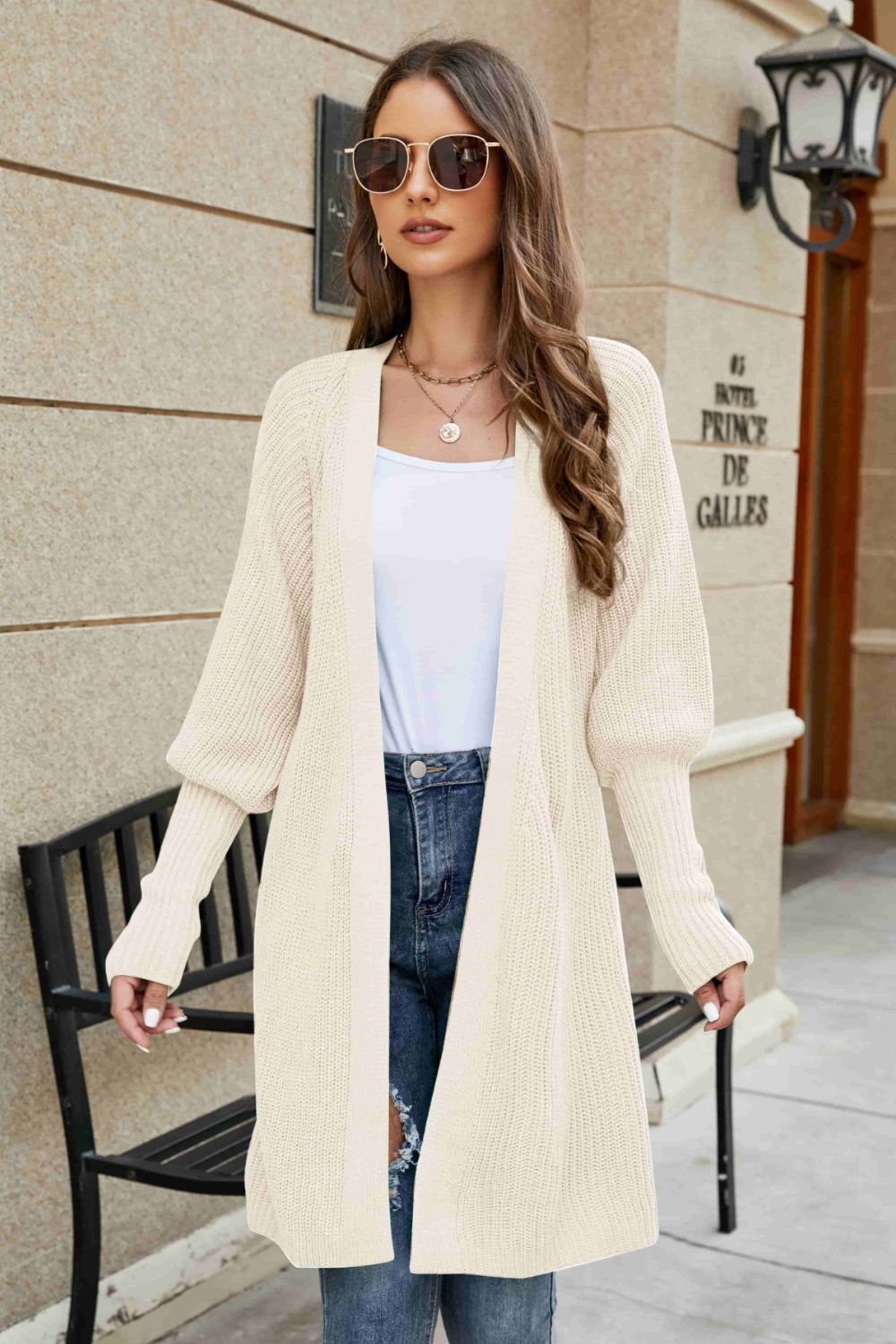 Light Lantern Sleeve Cardigan