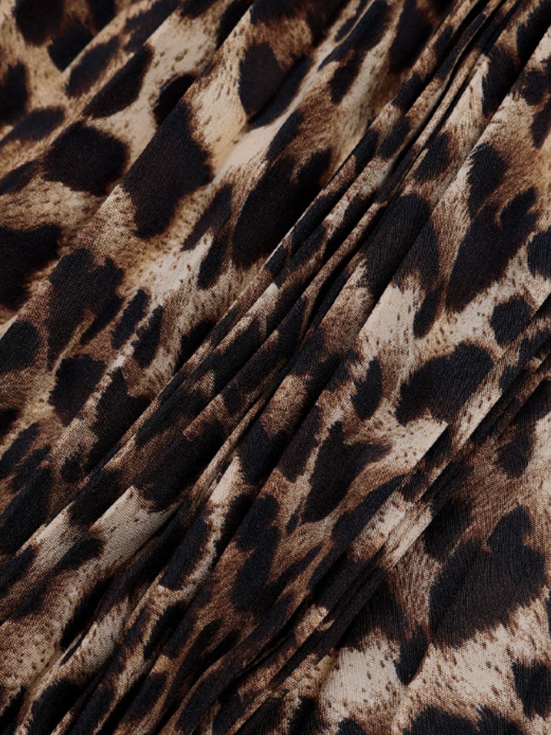 Perfect Pleated Leopard Maxi Skirt