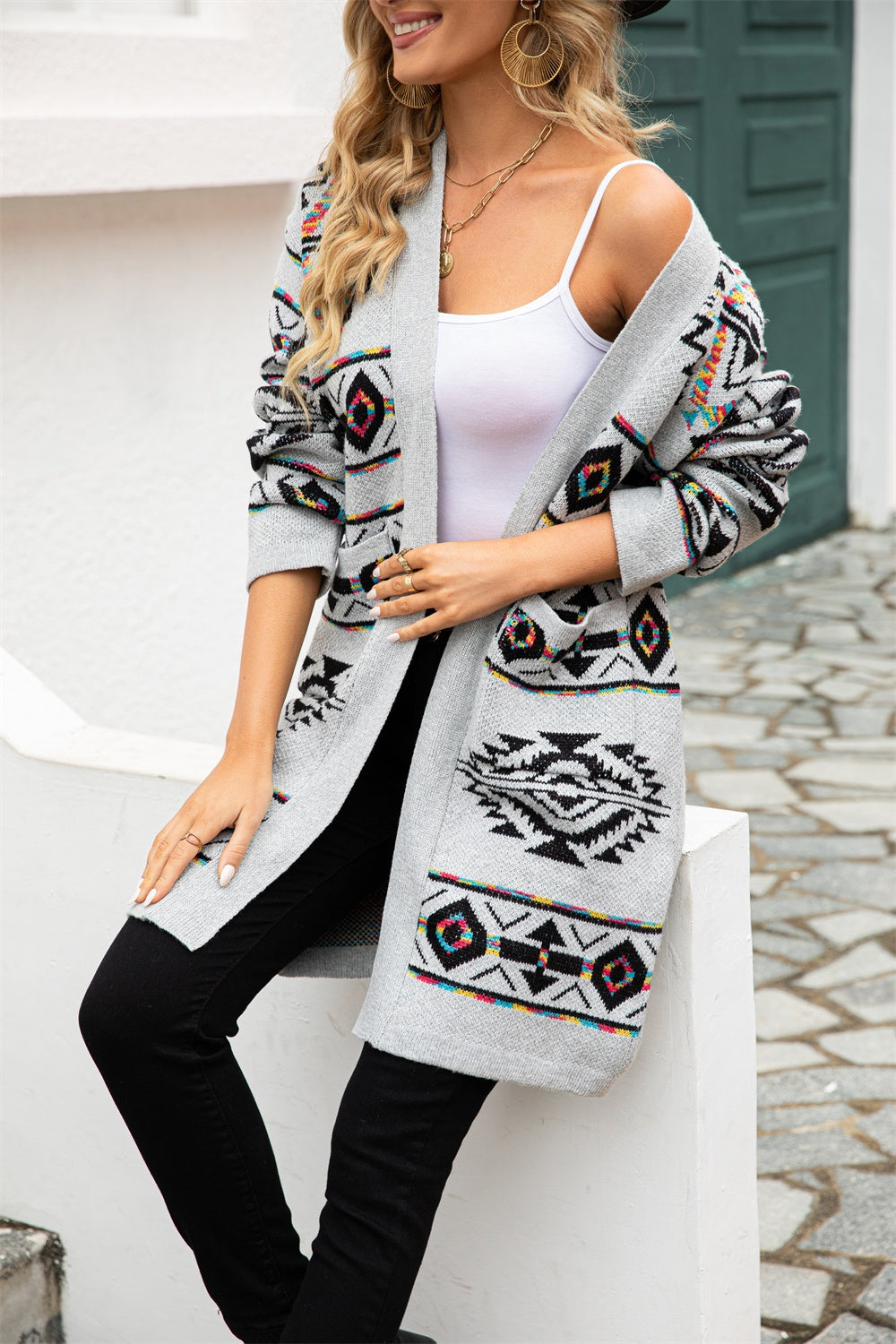 Geometric Cardigan