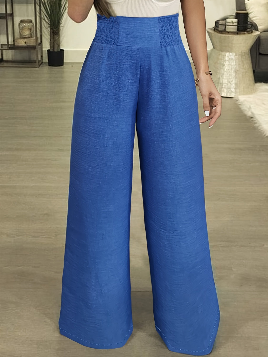 Blue Wide Leg Pants