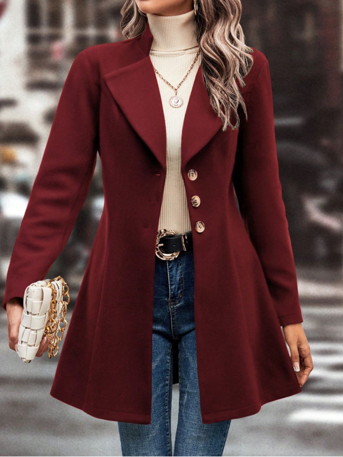 Collared Neck Coat