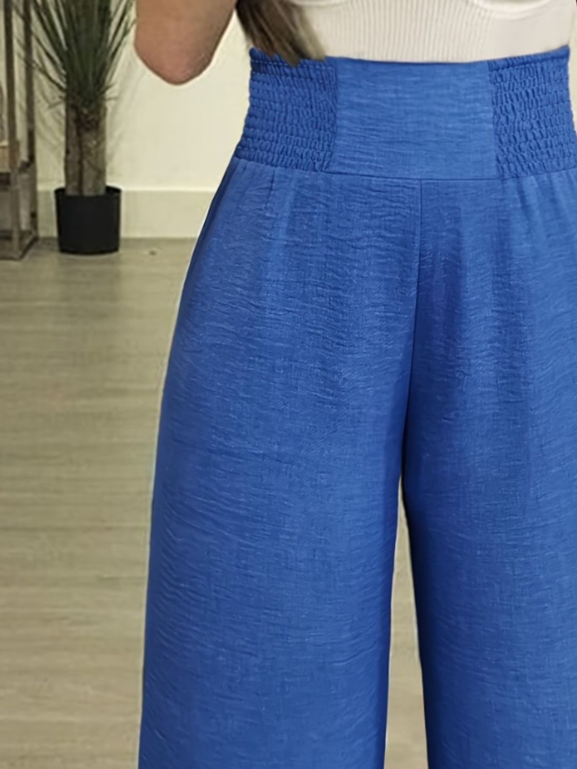 Blue Wide Leg Pants