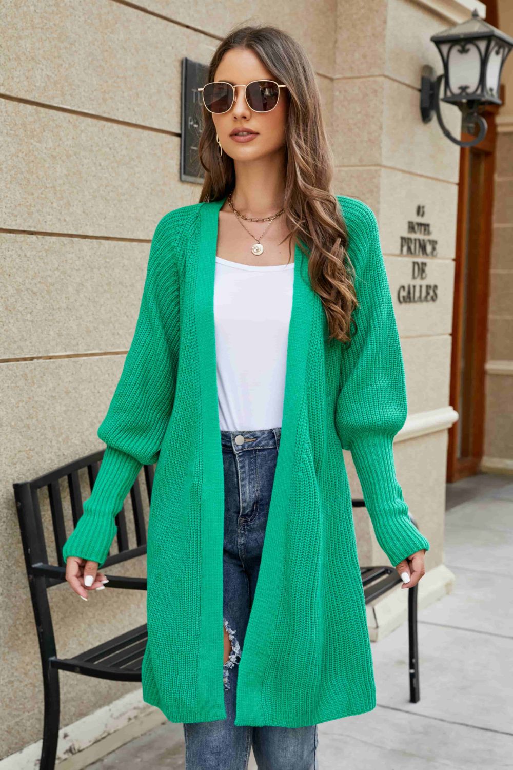 Light Lantern Sleeve Cardigan