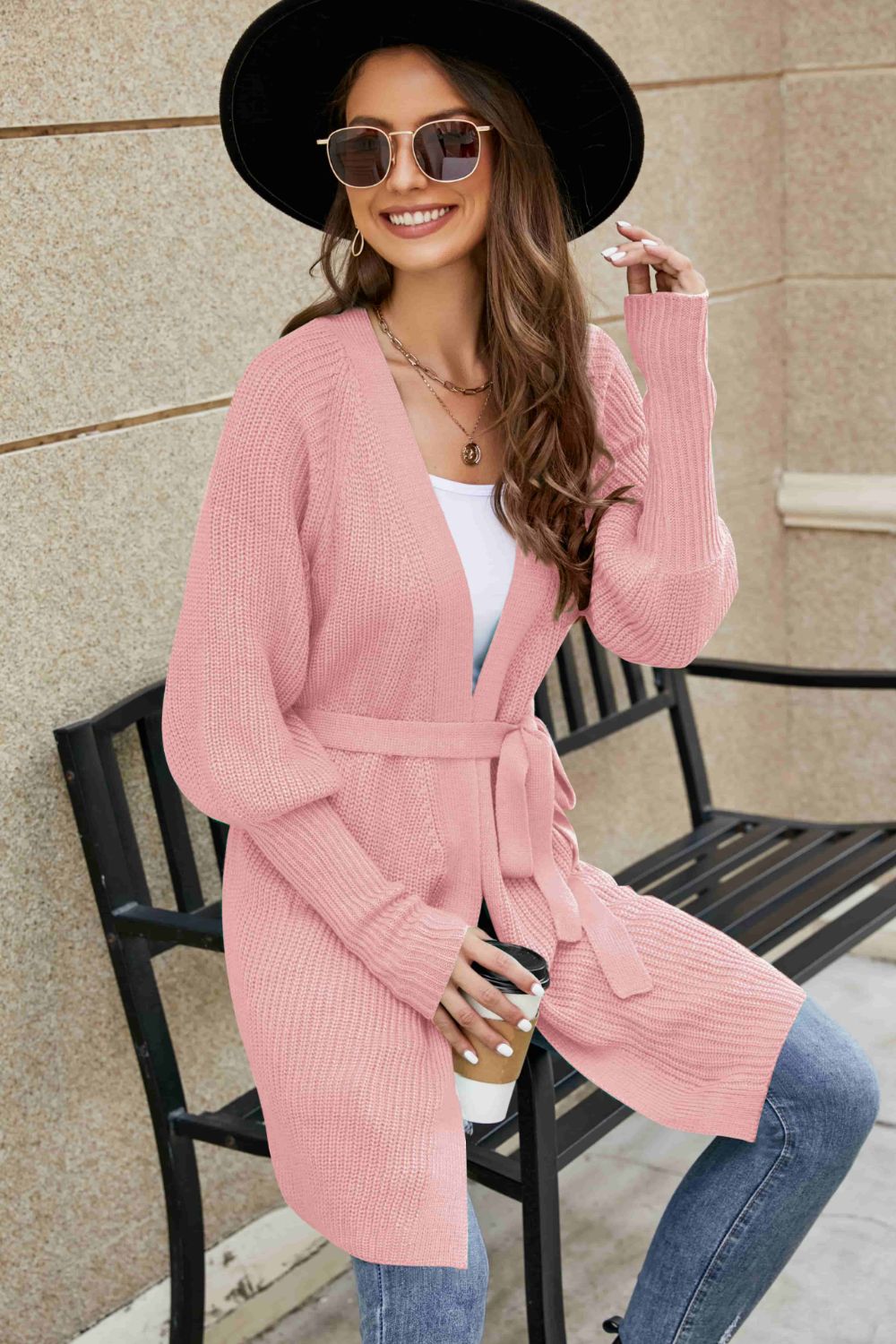 Light Lantern Sleeve Cardigan