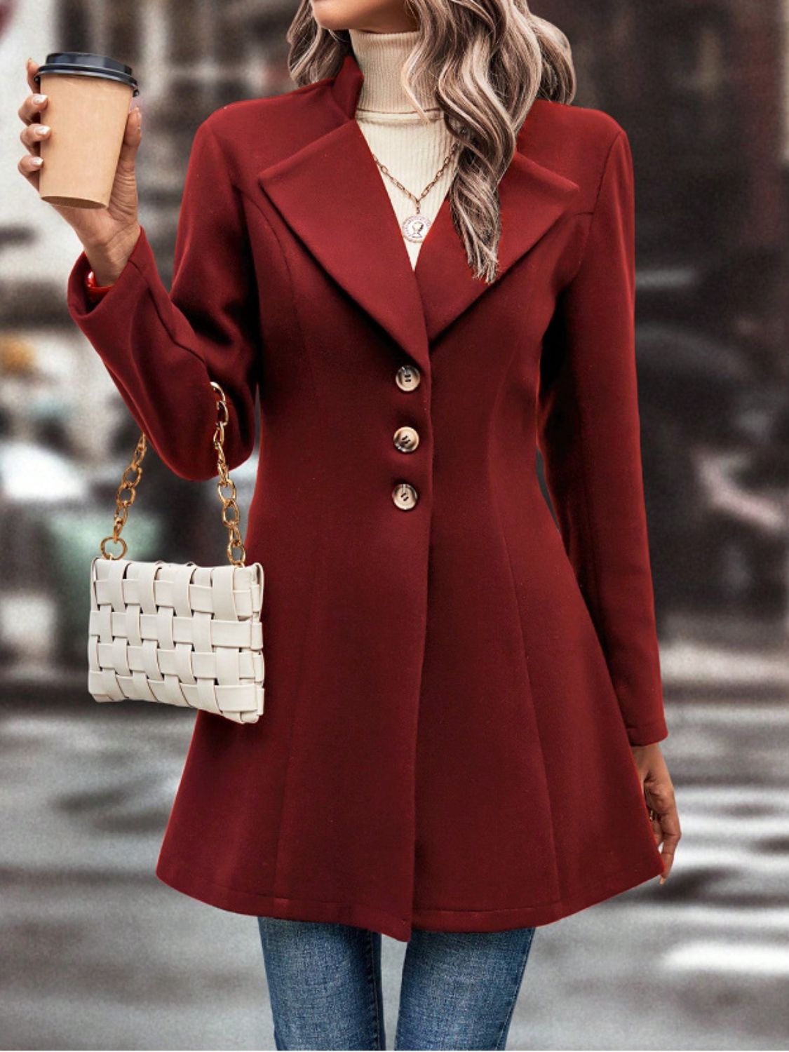 Collared Neck Coat