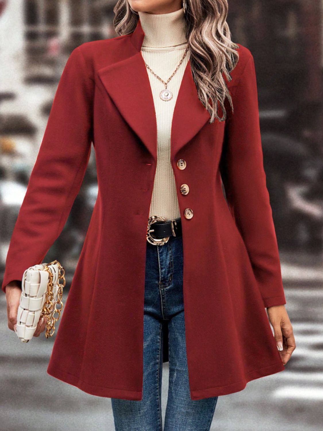 Collared Neck Coat