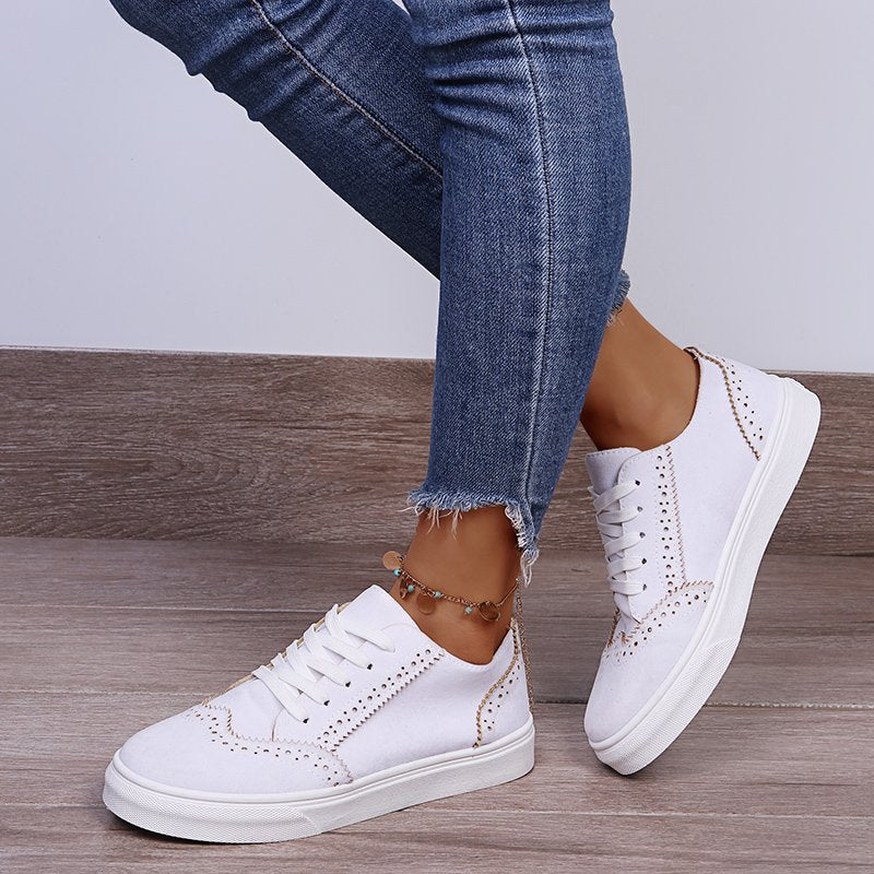 Suedette Flat Sneakers