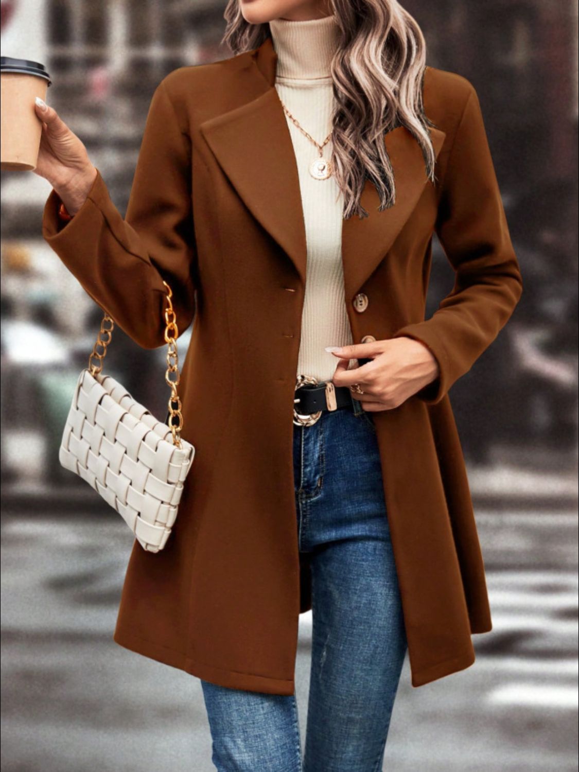 Collared Neck Coat