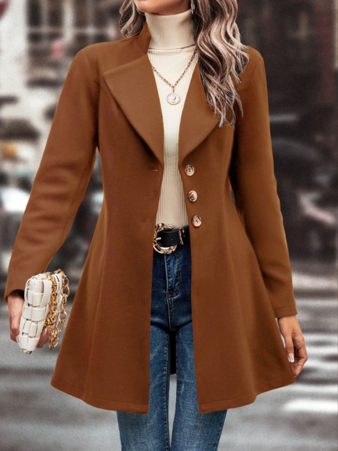 Collared Neck Coat