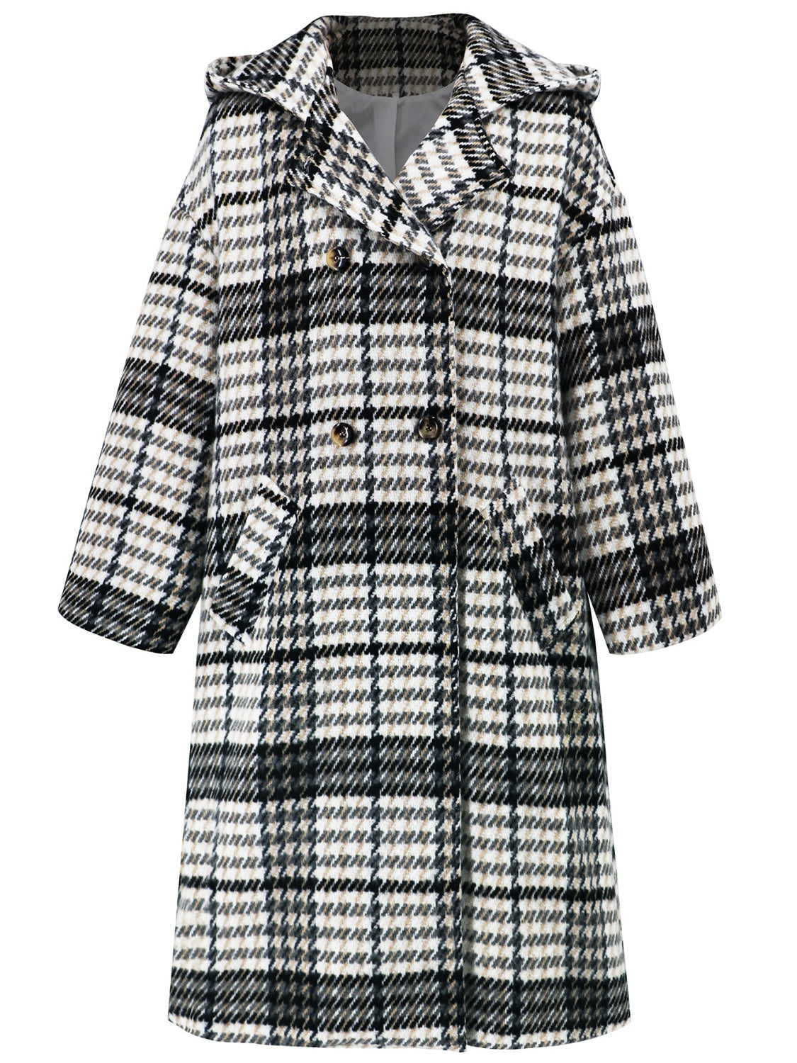 Mustard Plaid Longline Coat