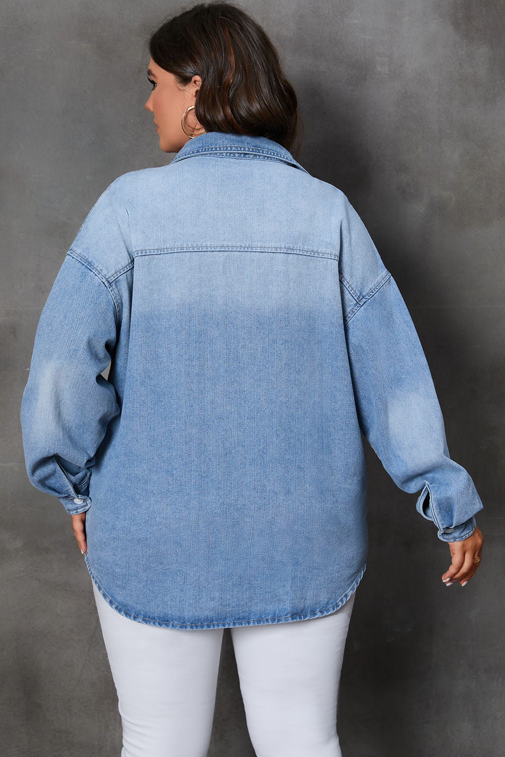 Denim Button Up Denim Top