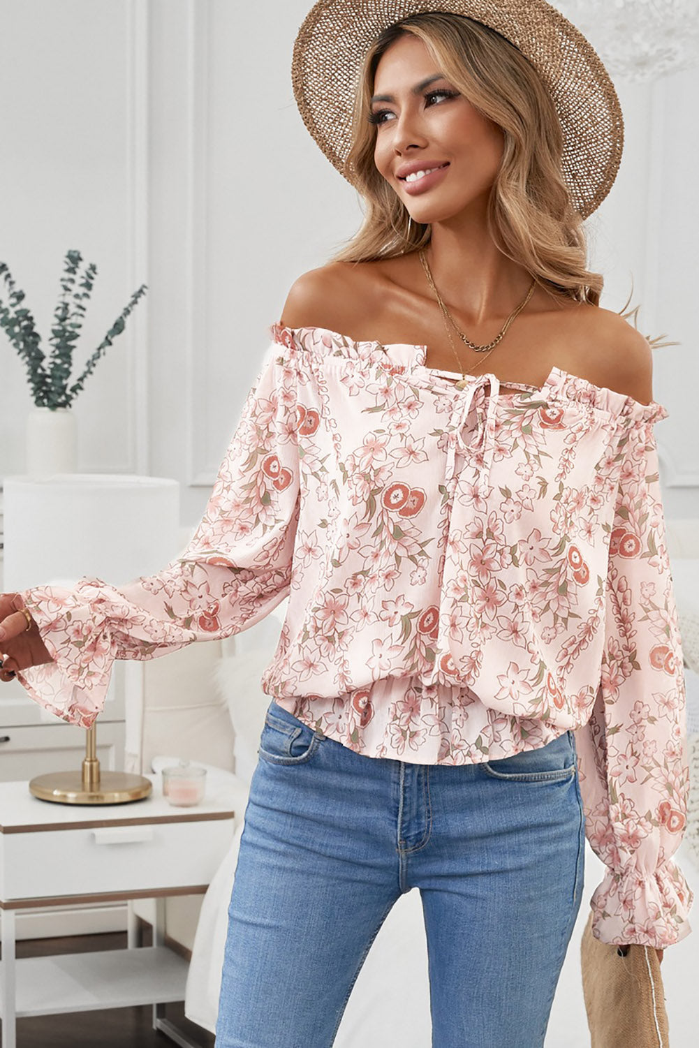 Floral Off-Shoulder Blouse