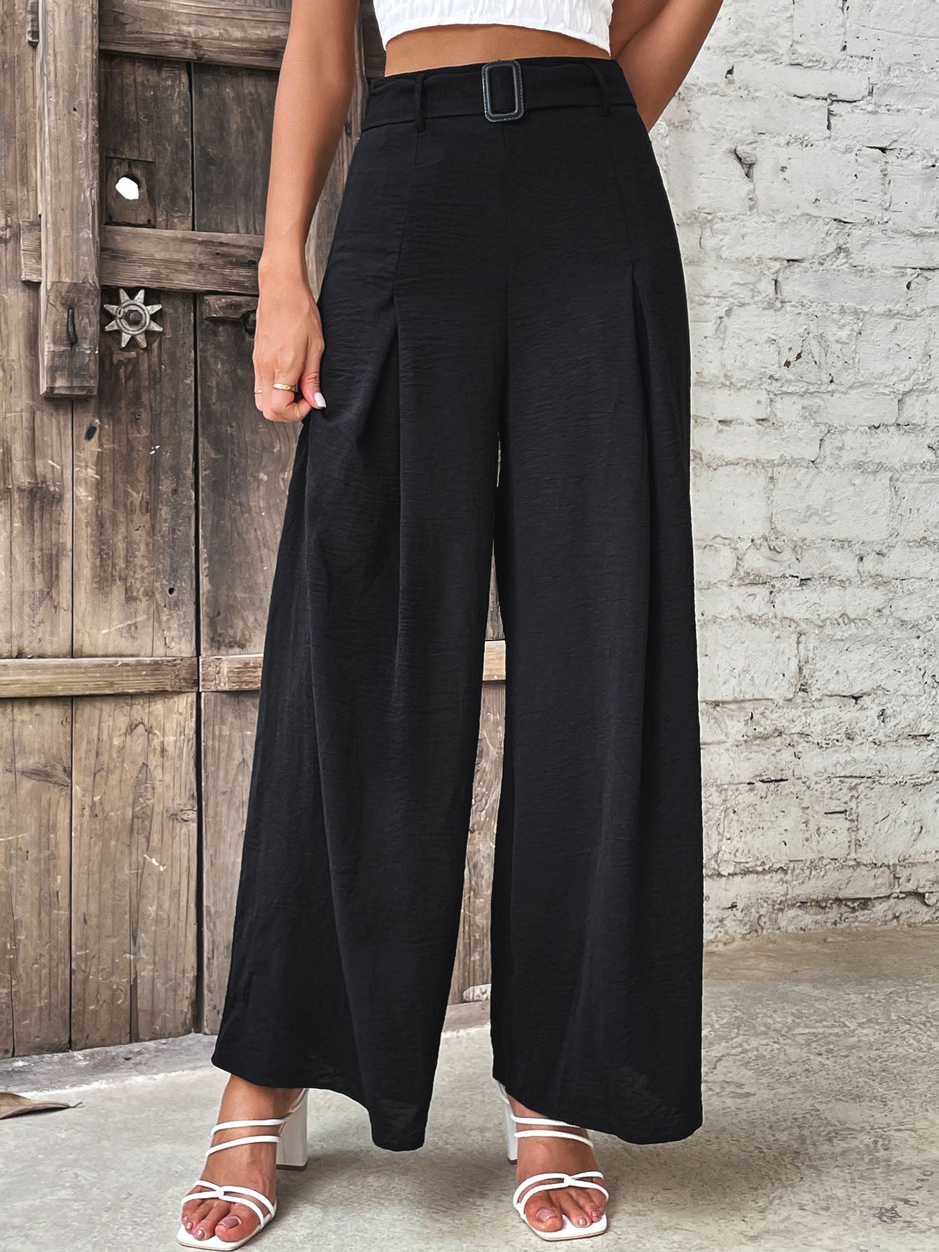 Getting Down to Business High Waist Wide Leg Pants