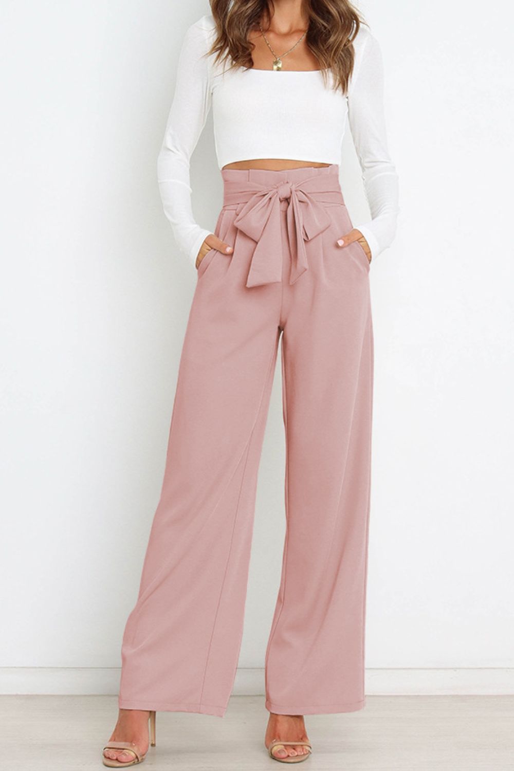 Paperbag Wide Leg Pants