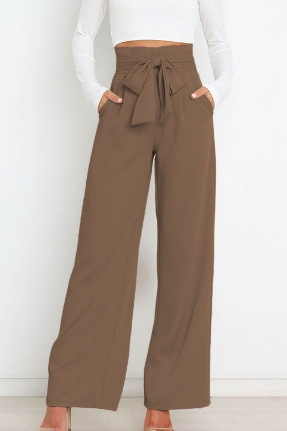 Paperbag Wide Leg Pants