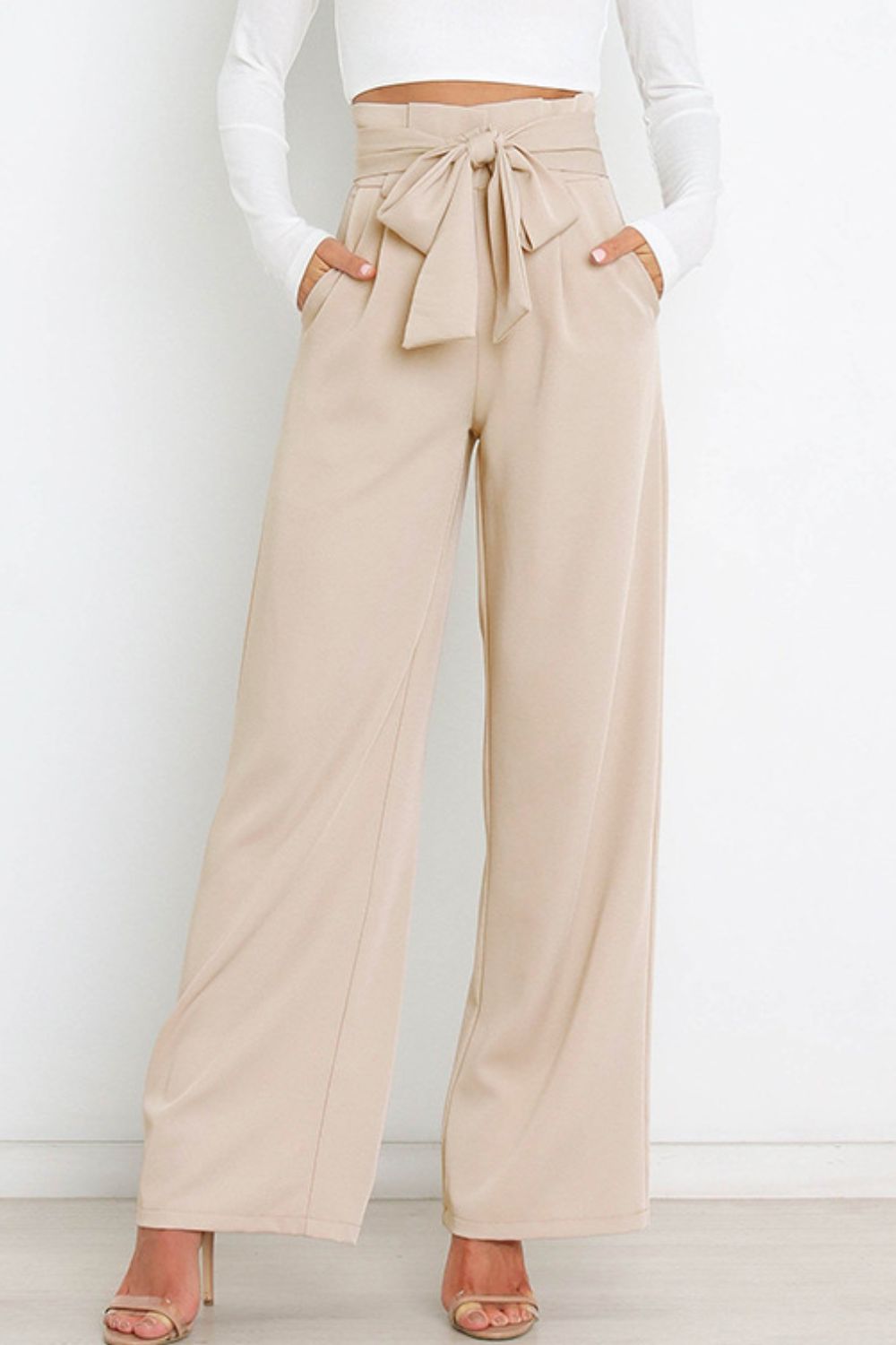 Paperbag Wide Leg Pants