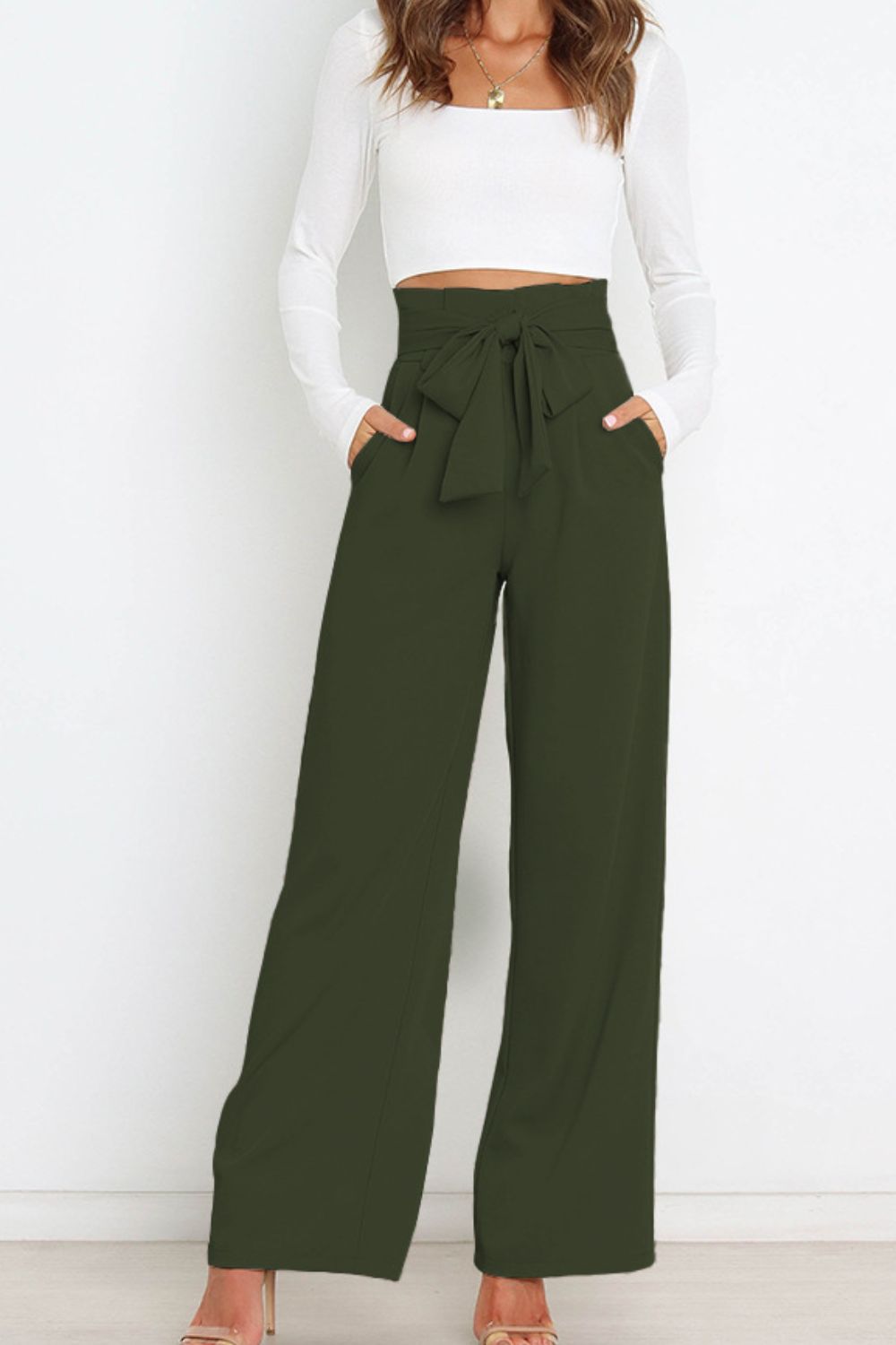 Paperbag Wide Leg Pants