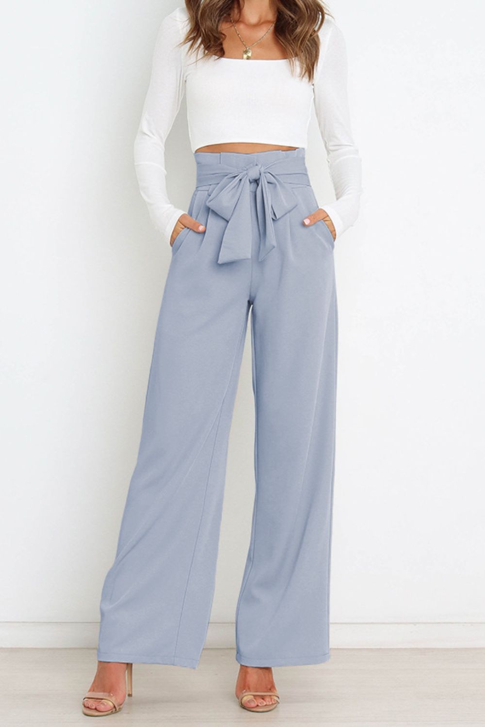 Paperbag Wide Leg Pants