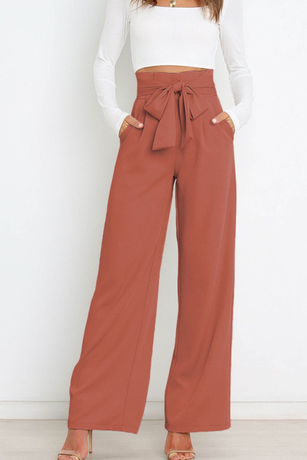 Paperbag Wide Leg Pants