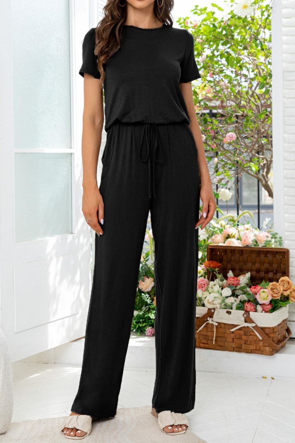 Black Sleek Jumpsuit with Pockets