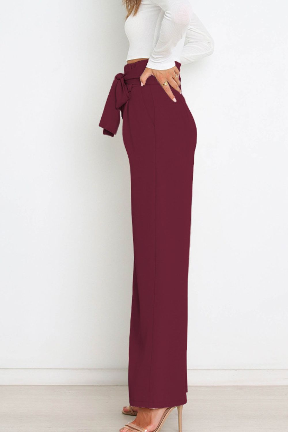 Paperbag Wide Leg Pants