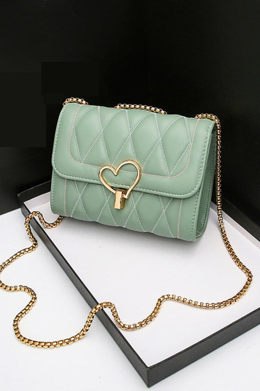 Heart Buckle Crossbody Bag