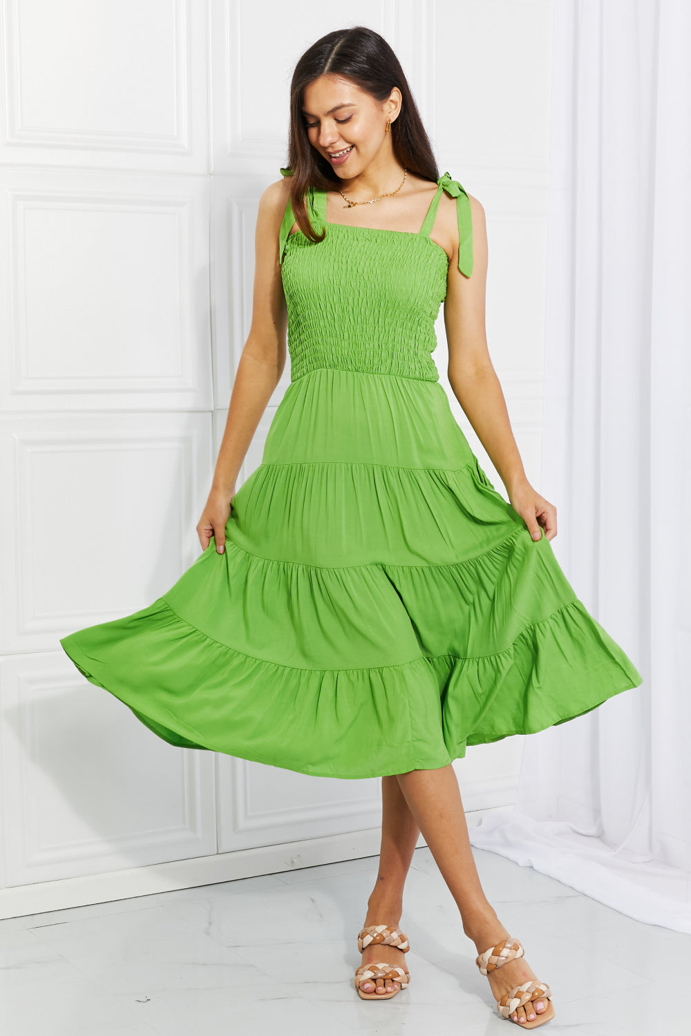 Lemon Lime Tiered Dress