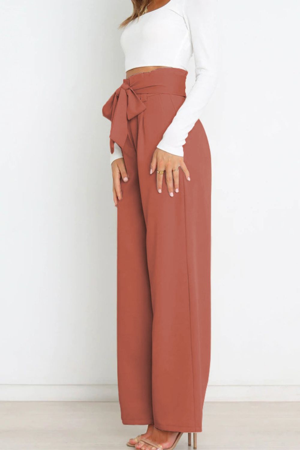 Paperbag Wide Leg Pants