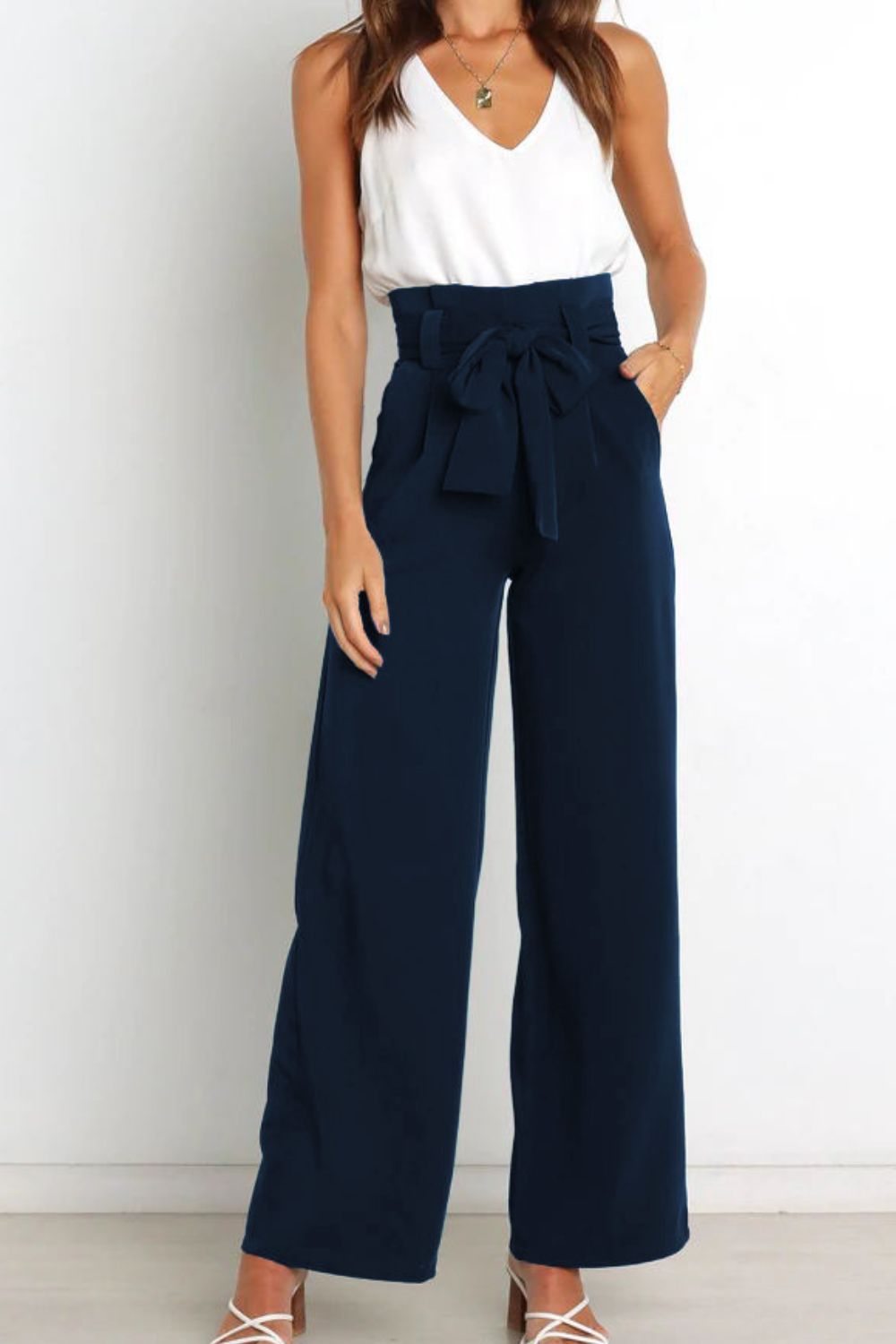 Paperbag Wide Leg Pants