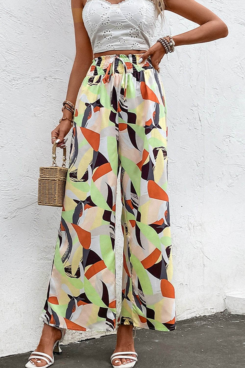 Artwork Splash Wide Leg Pants