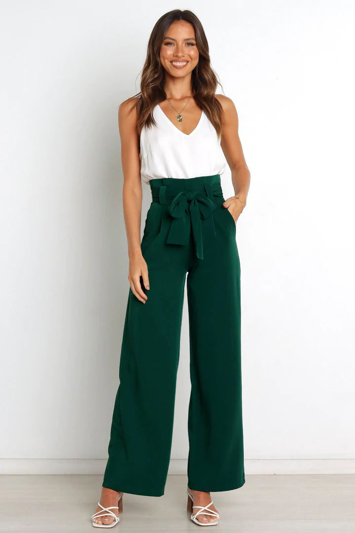 Paperbag Wide Leg Pants