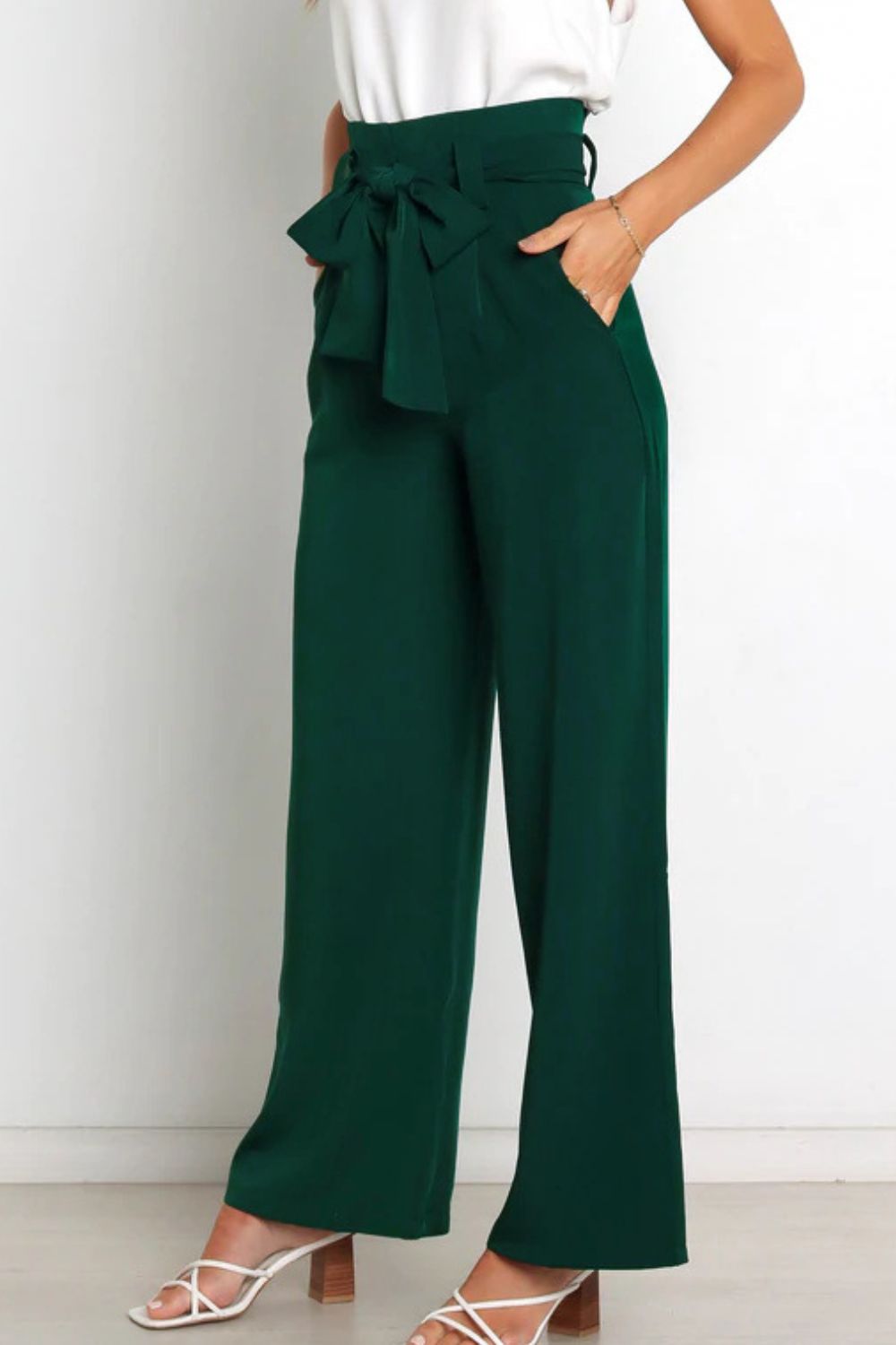 Paperbag Wide Leg Pants