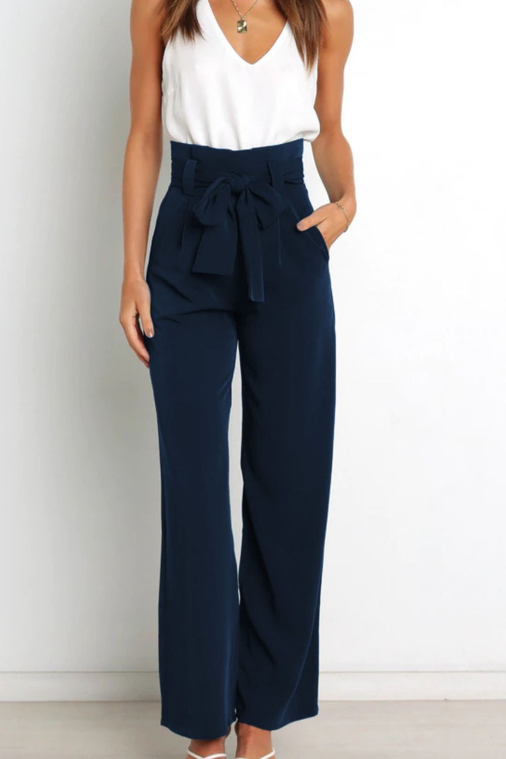 Paperbag Wide Leg Pants