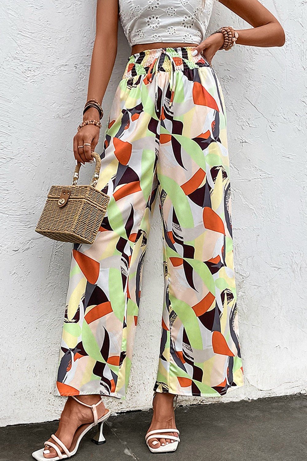 Artwork Splash Wide Leg Pants